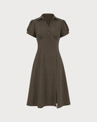 Women's Woven Polyester Midi Dresses - RIHOAS - 05