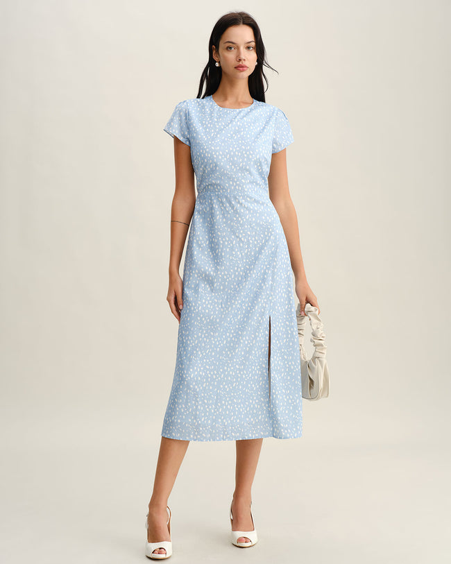 Women's Woven Polyester Midi Dresses Dresses - RIHOAS