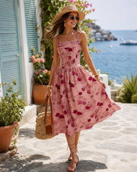 Women's Woven Polyester Midi Dresses Dresses - RIHOAS