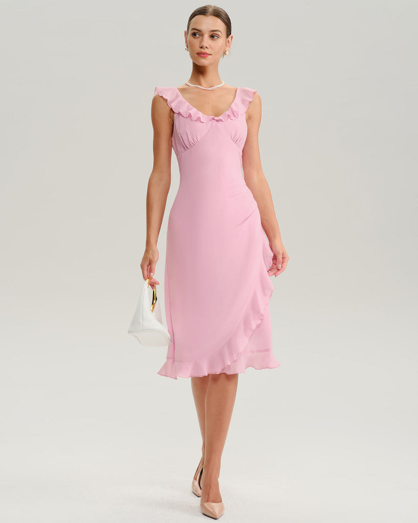 Women's Woven Polyester Midi Dresses Dresses - RIHOAS