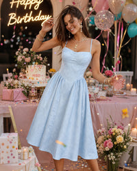 Women's Woven Polyester Midi Dresses Dresses - RIHOAS