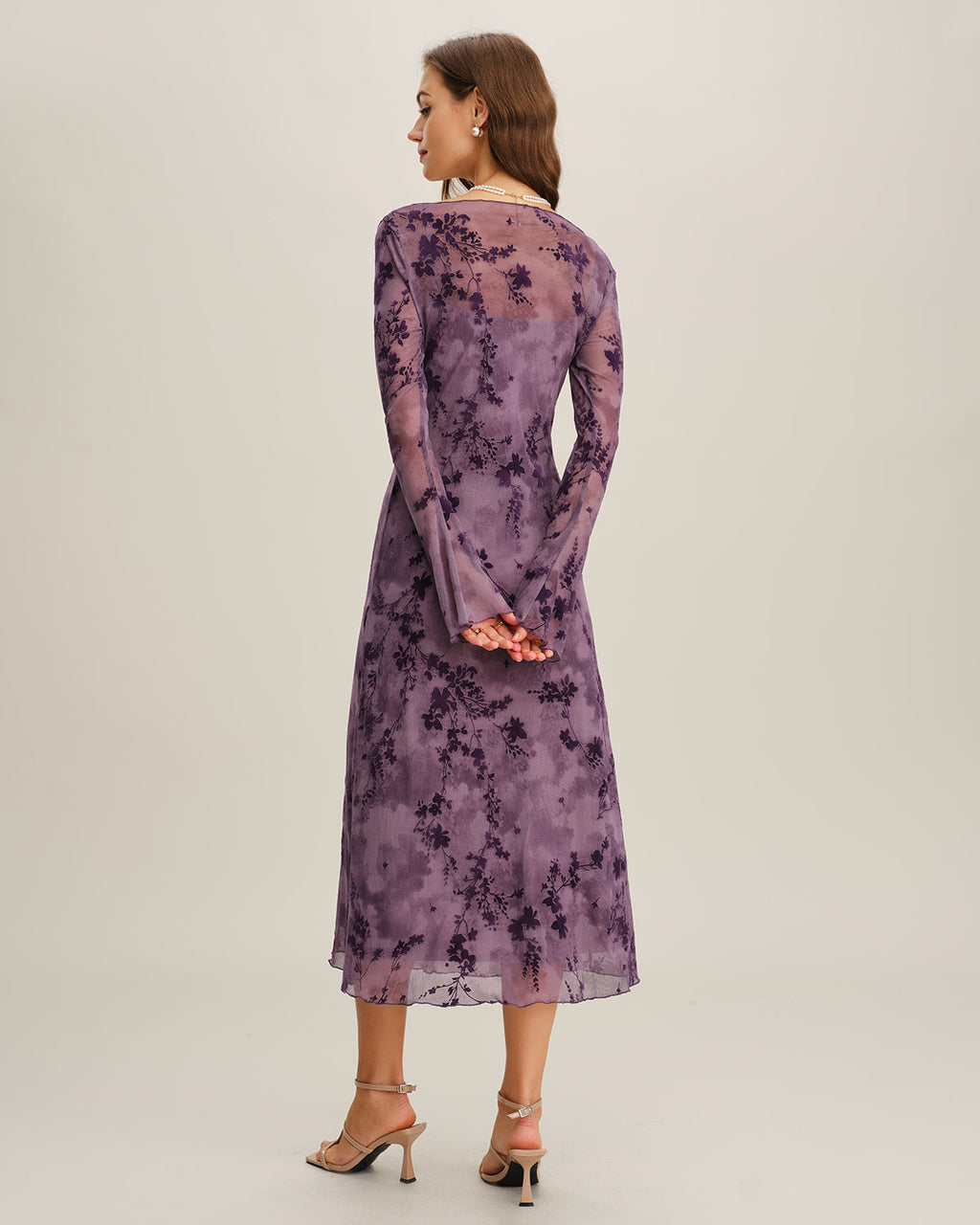 Women's Woven Polyester Midi Dresses Dresses - RIHOAS