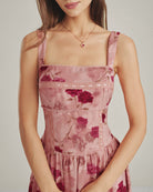 Women's Woven Polyester Midi Dresses Dresses - RIHOAS