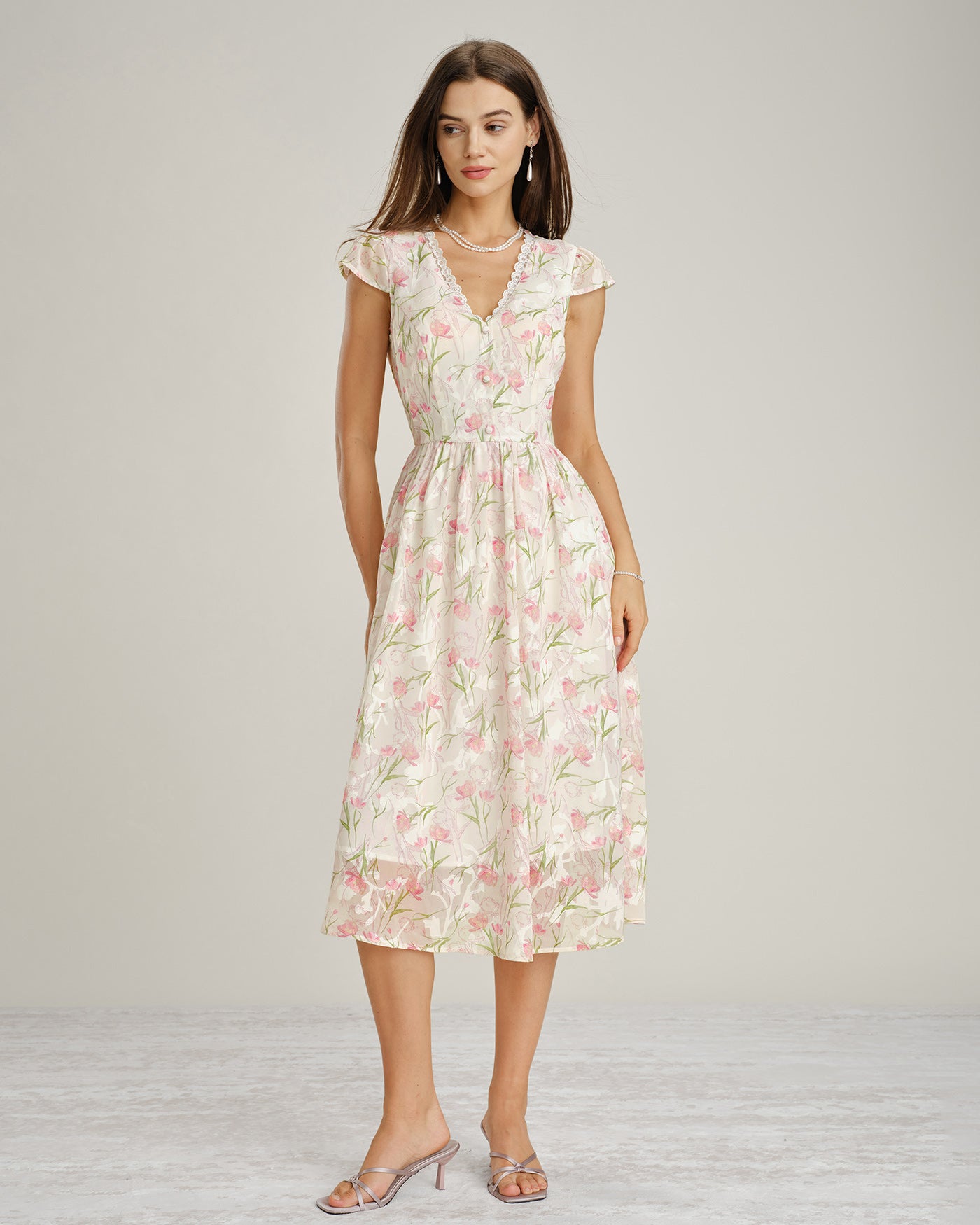 Women's Woven Polyester Midi Dresses Dresses - RIHOAS
