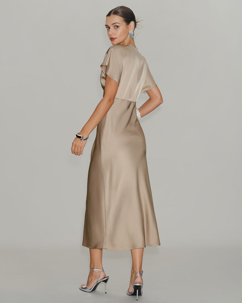 Women's Woven Polyester Midi Dresses Dresses - RIHOAS