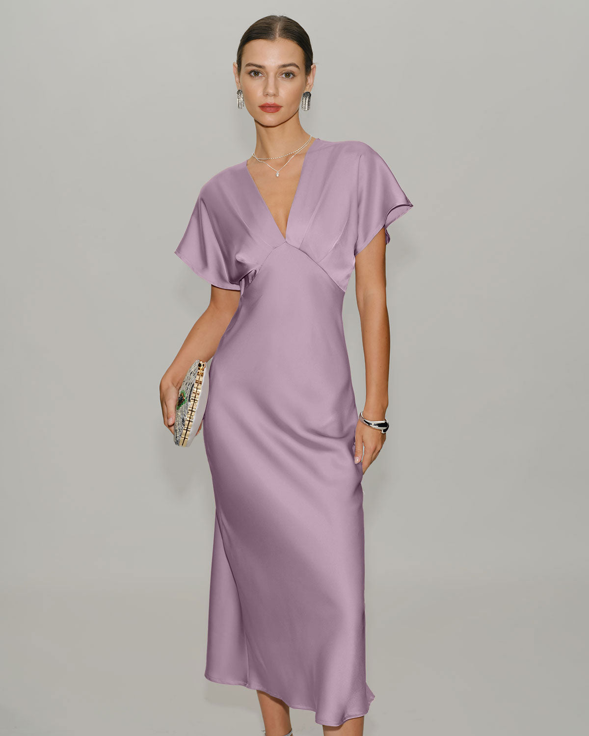 Women's Woven Polyester Midi Dresses Dresses - RIHOAS