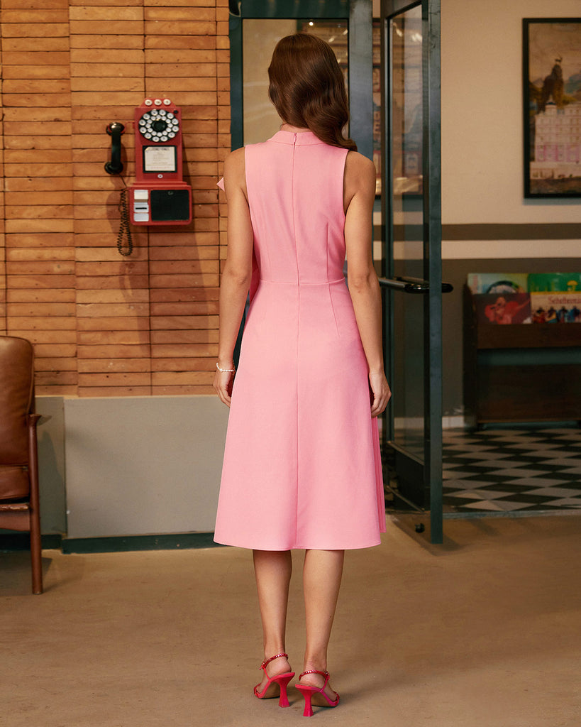 Women's Woven Polyester Midi Dresses Dresses - RIHOAS