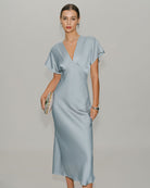Women's Woven Polyester Midi Dresses Dresses - RIHOAS