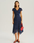 Women's Woven Polyester Midi Dresses Dresses - RIHOAS