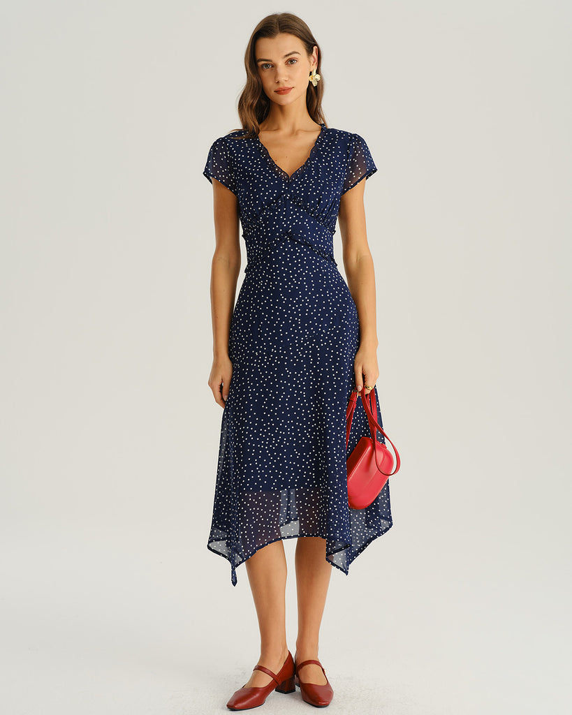 Women's Woven Polyester Midi Dresses Dresses - RIHOAS