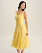 Women's Woven Polyester Midi Dresses Dresses - RIHOAS