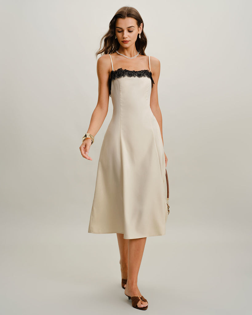 Women's Woven Polyester Midi Dresses Dresses - RIHOAS