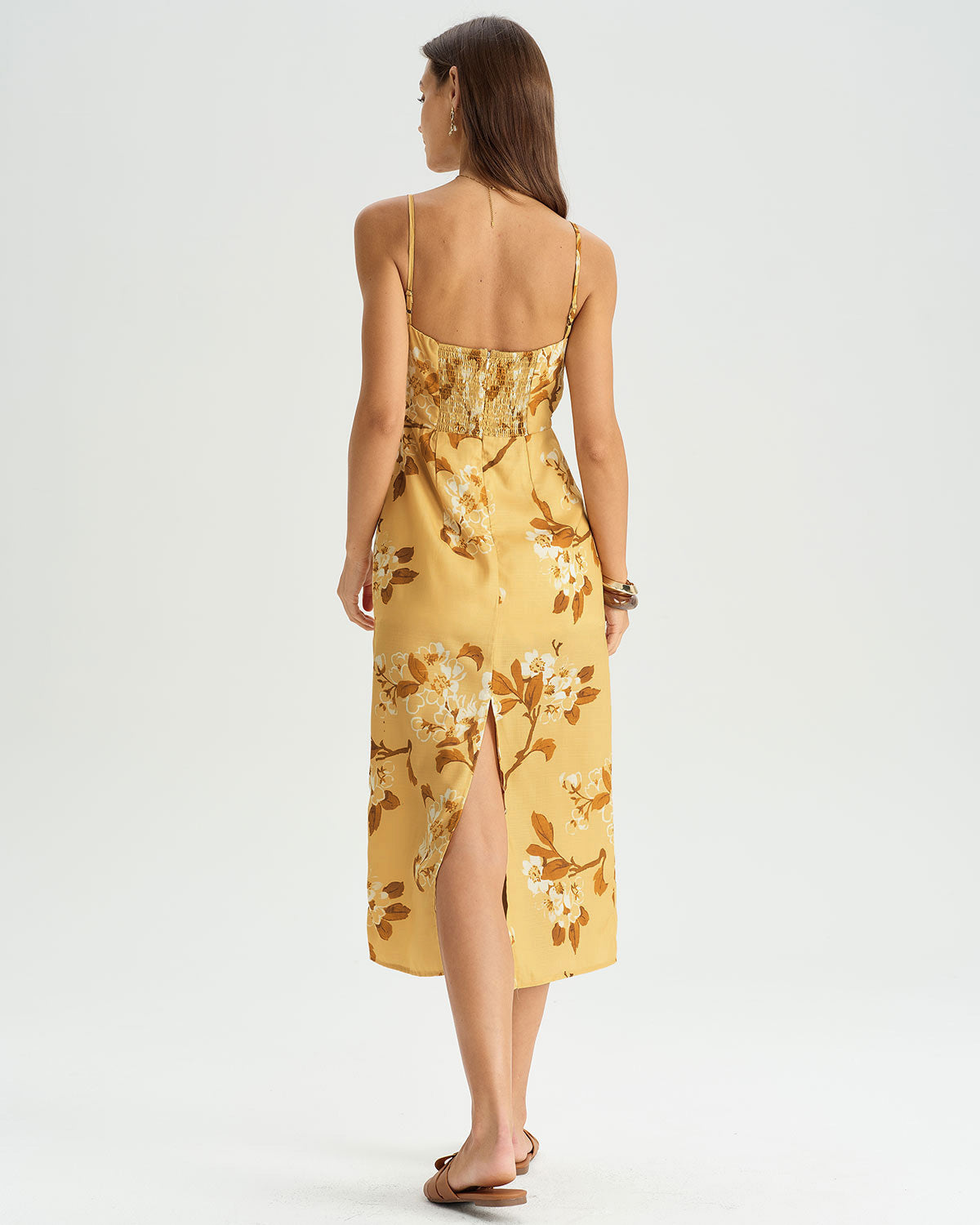 Women's Woven Polyester Midi Dresses Dresses - RIHOAS