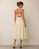 Women's Woven Polyester Midi Dresses - RIHOAS