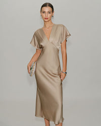 Women's Woven Polyester Midi Dresses Dresses - RIHOAS