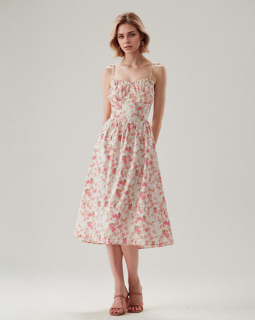 Women's Woven Polyester Midi Dresses Dresses - RIHOAS