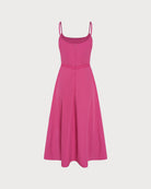 Women's Woven Polyester Midi Dresses Dresses - RIHOAS