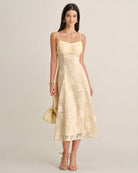 Women's Woven Polyester Midi Dresses - RIHOAS - 02