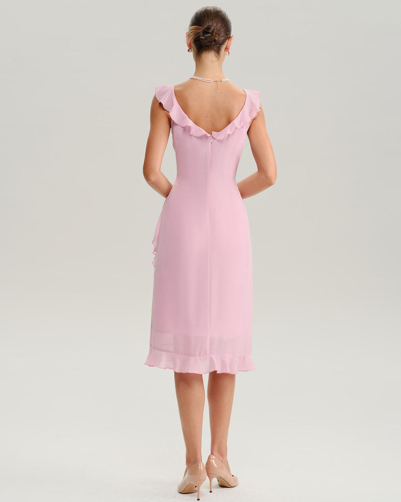 Women's Woven Polyester Midi Dresses Dresses - RIHOAS