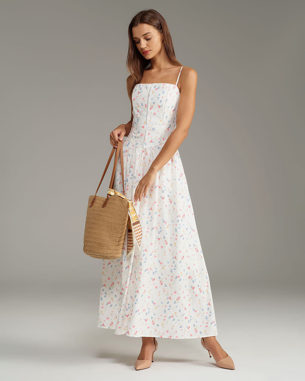 Women's Woven Polyester Midi Dresses Dresses - RIHOAS