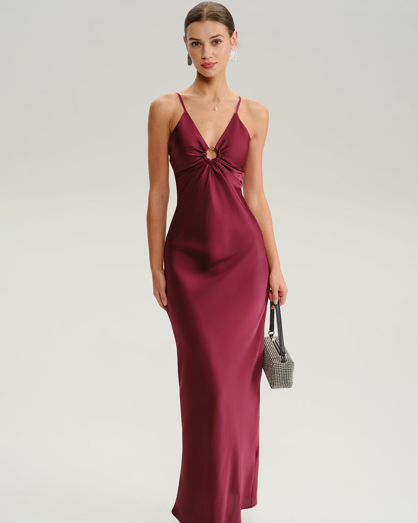 Women's Woven Polyester Midi Dresses Dresses - RIHOAS