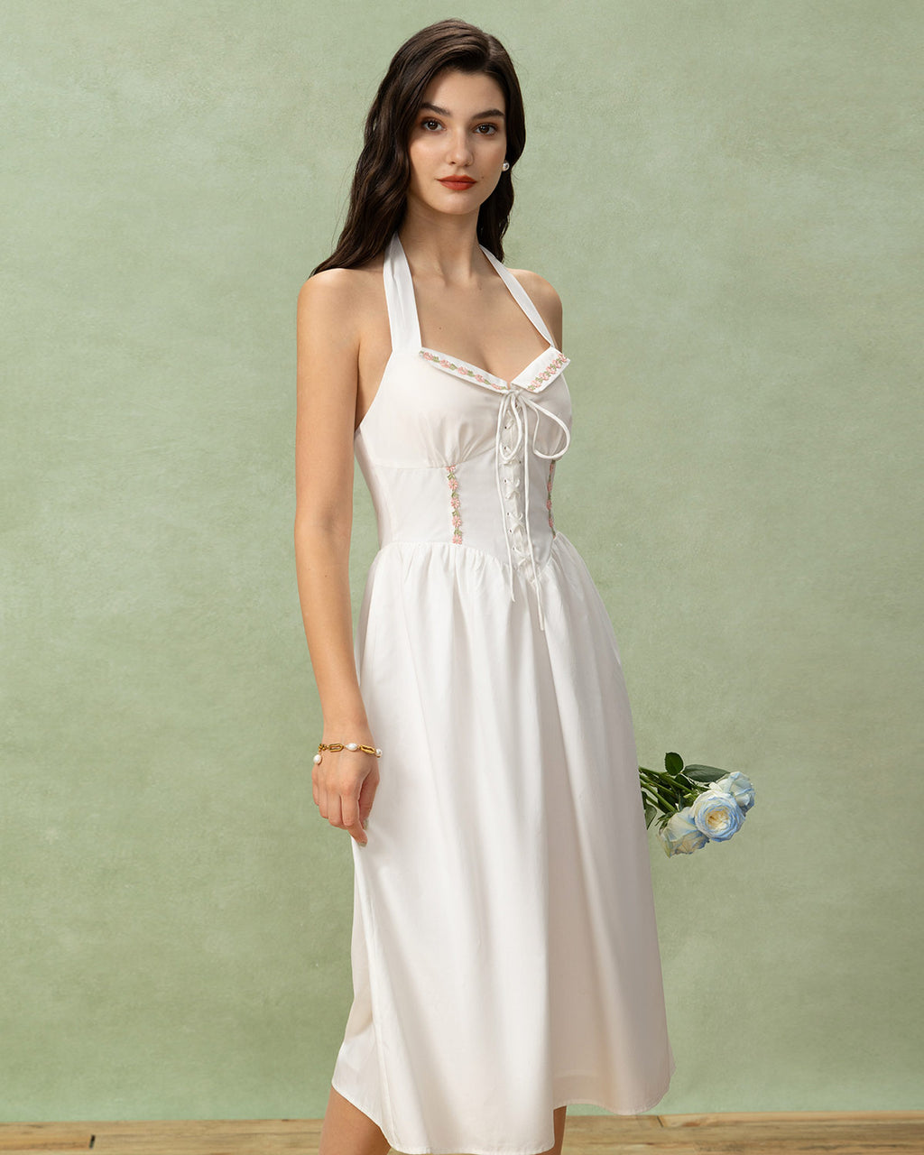 Women's Woven Polyester Midi Dresses Dresses - RIHOAS