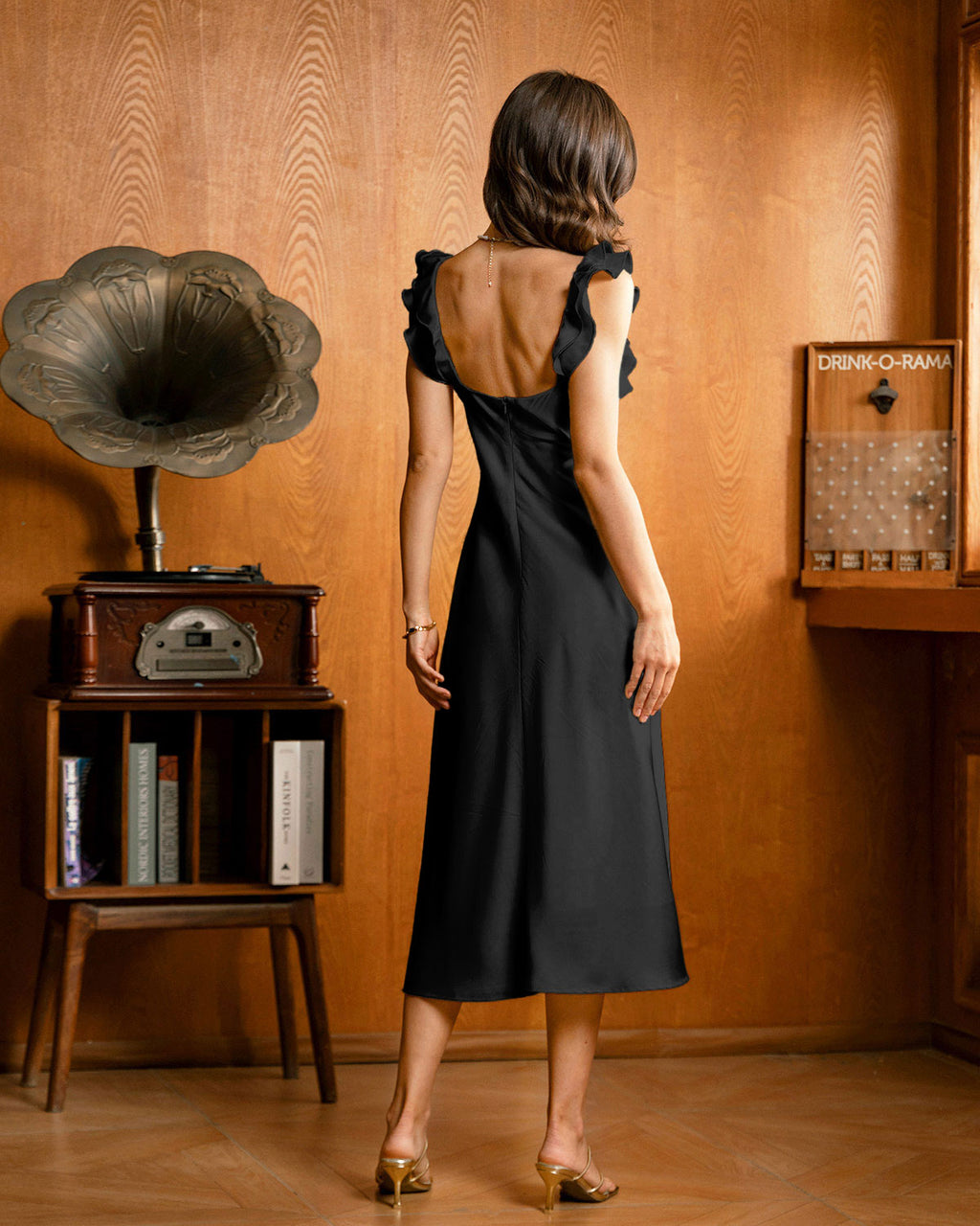 Women's Woven Polyester Midi Dresses Dresses - RIHOAS