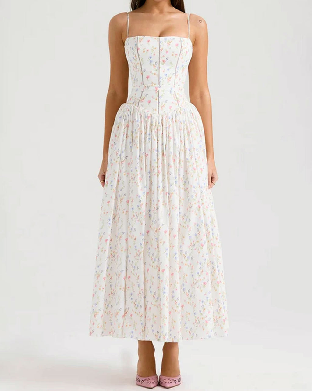 Women's Woven Polyester Midi Dresses Dresses - RIHOAS