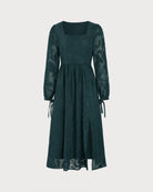 Women's Woven Polyester Midi Dresses - RIHOAS - 04