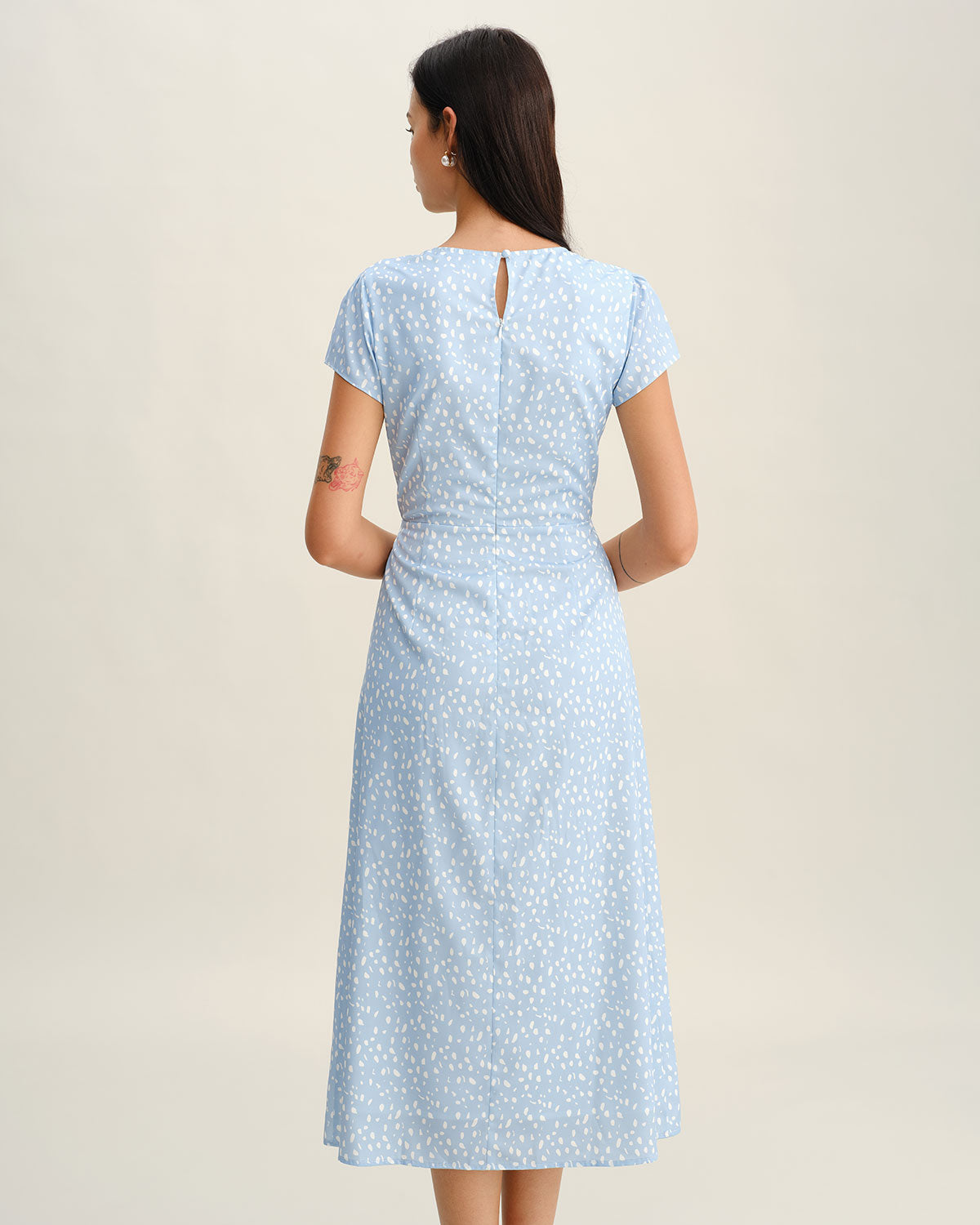 Women's Woven Polyester Midi Dresses Dresses - RIHOAS