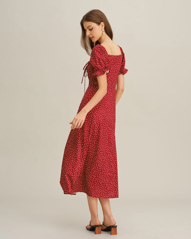 Women's Woven Polyester Midi Dresses Dresses - RIHOAS