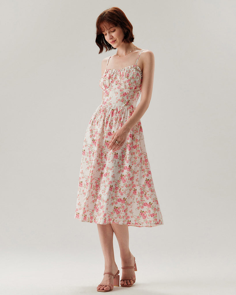 Women's Woven Polyester Midi Dresses Dresses - RIHOAS