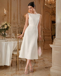 Women's Woven Polyester Midi Dresses Dresses - RIHOAS