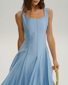 Women's Woven Polyester Midi Dresses Dresses - RIHOAS
