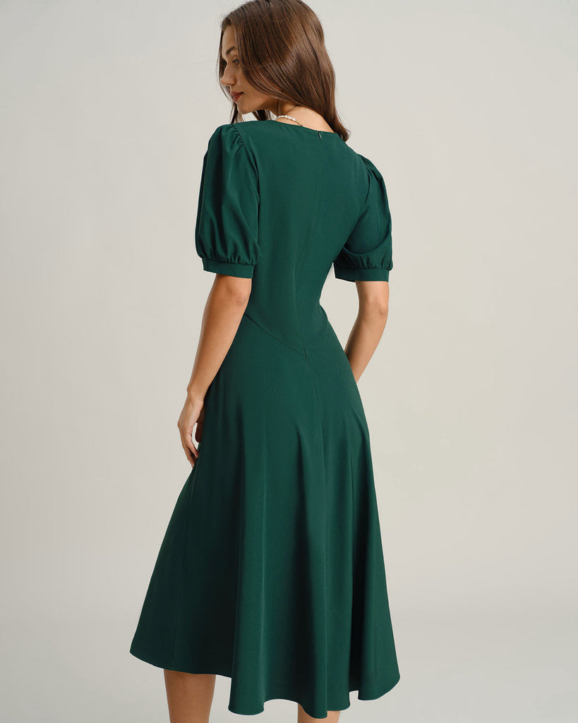 Women's Woven Polyester Midi Dresses Dresses - RIHOAS