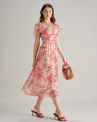 Women's Woven Polyester Midi Dresses Dresses - RIHOAS