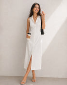 Women's Woven Polyester Midi Dresses Dresses - RIHOAS