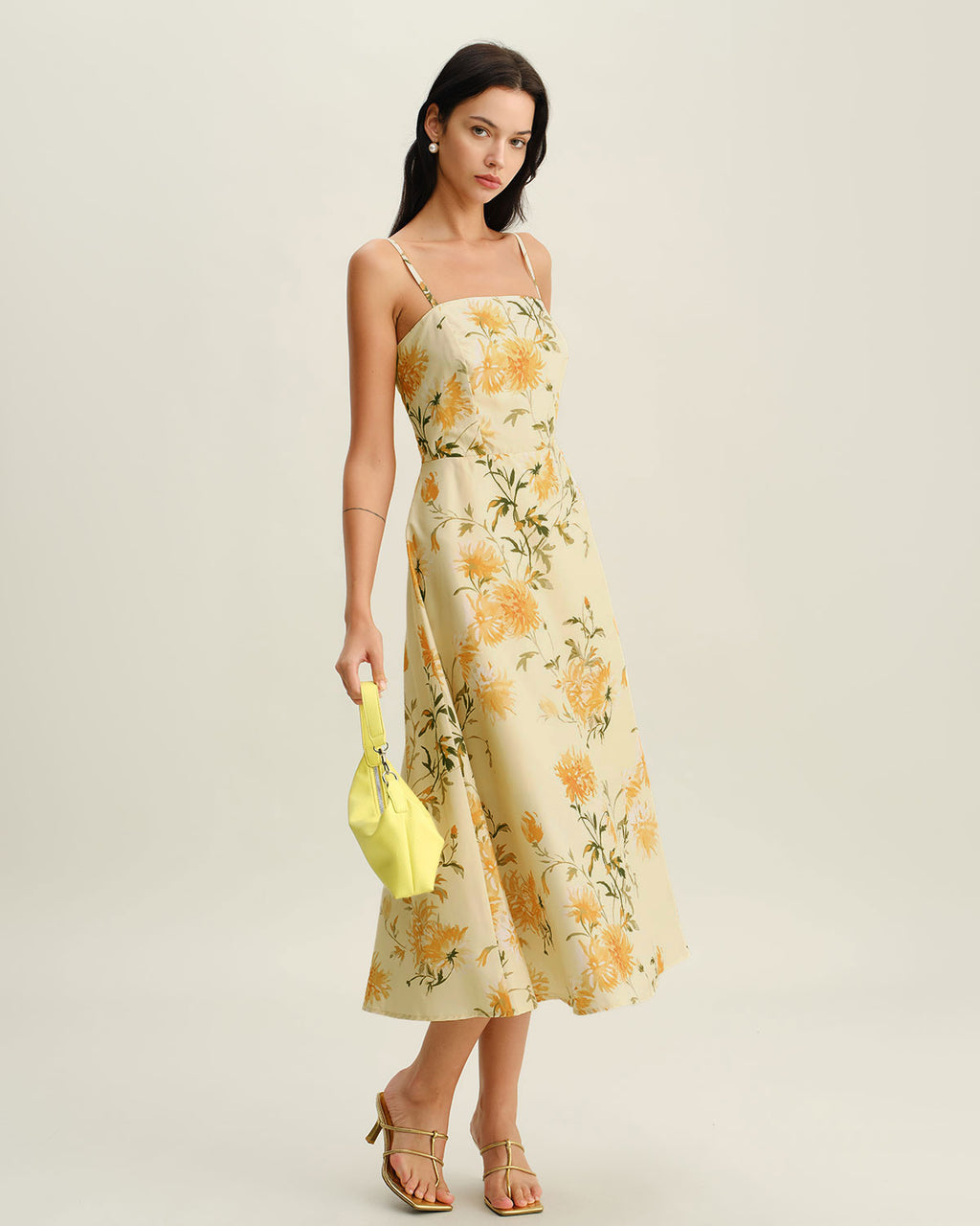 Women's Woven Polyester Midi Dresses Dresses - RIHOAS
