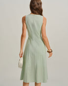 Women's Woven Polyester Midi Dresses Dresses - RIHOAS