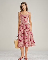 Women's Woven Polyester Midi Dresses Dresses - RIHOAS