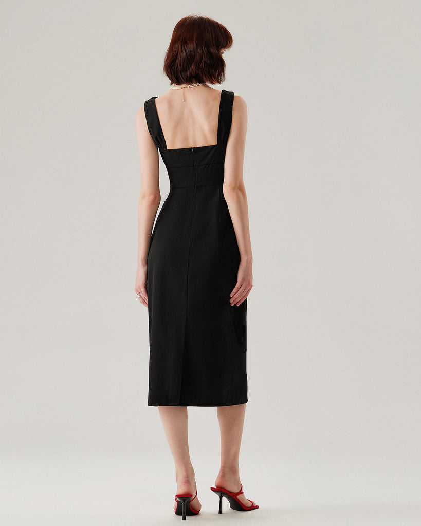 Women's Woven Polyester Midi Dresses Dresses - RIHOAS