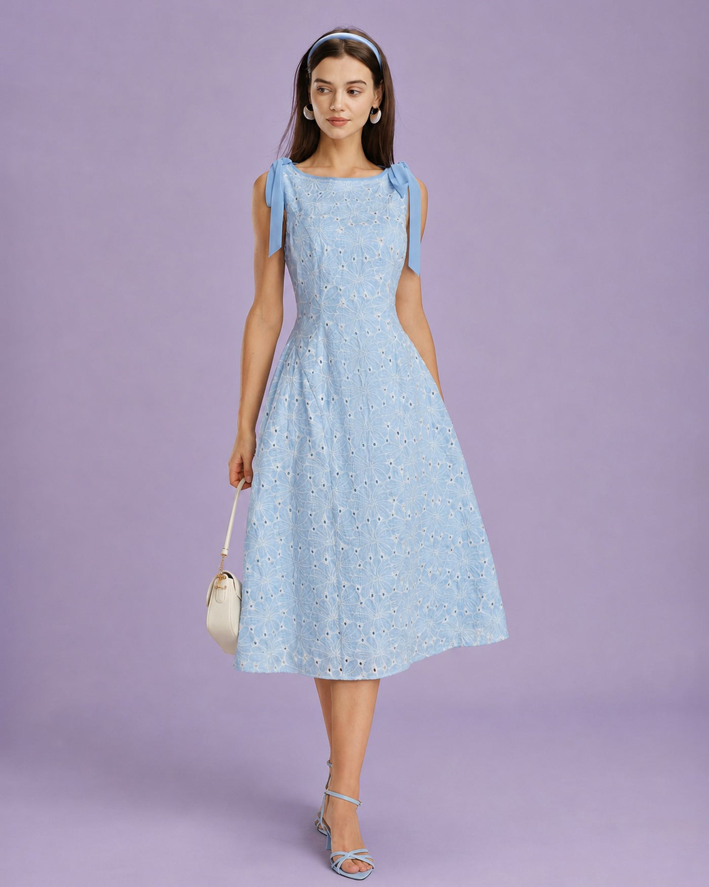Women's Woven Polyester Midi Dresses Dresses - RIHOAS