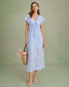 Women's Woven Polyester Midi Dresses Dresses - RIHOAS