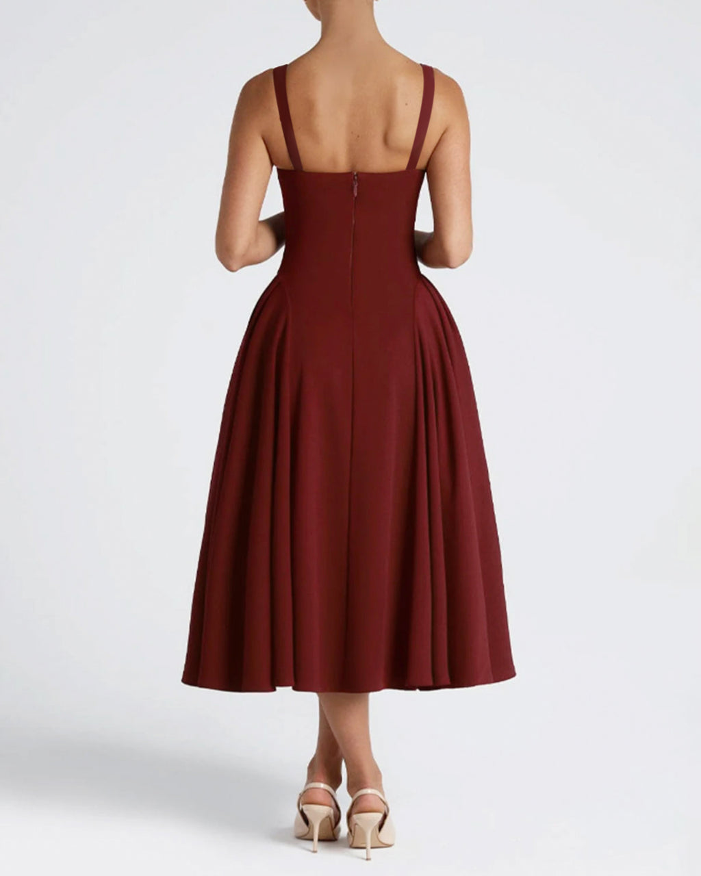 Women's Woven Polyester Midi Dresses Dresses - RIHOAS