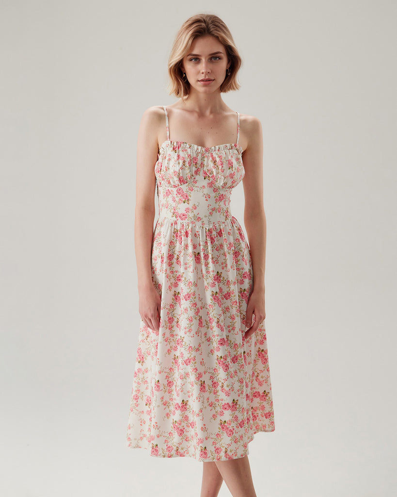 Women's Woven Polyester Midi Dresses Dresses - RIHOAS