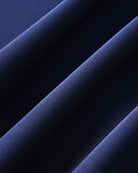 Navy V Neck Lace Satin Midi Dress 03