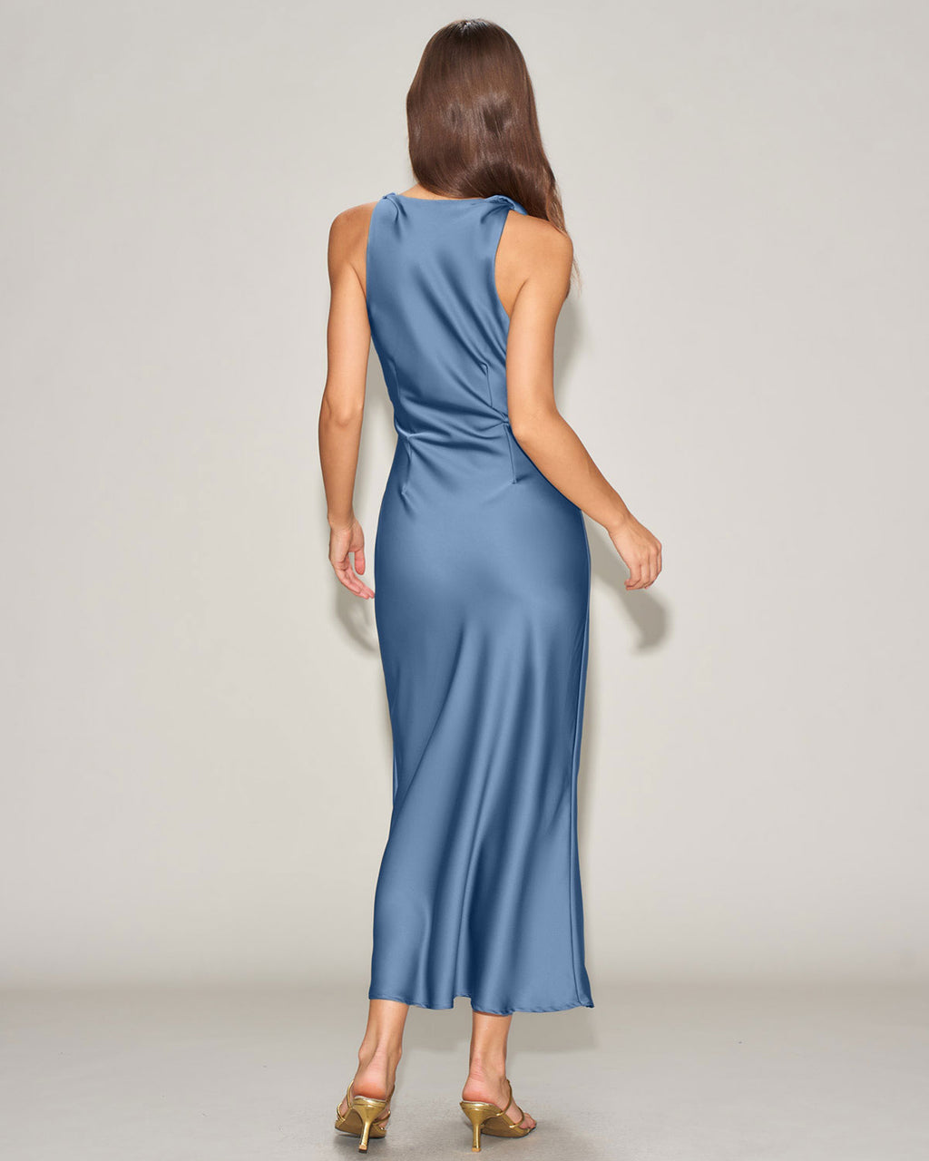 Women's Woven Polyester Midi Dresses Dresses - RIHOAS