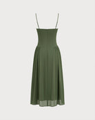Women's Woven Polyester Midi Dresses - RIHOAS