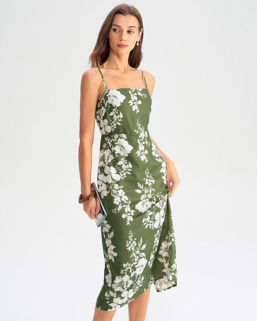 Women's Woven Polyester Midi Dresses Dresses - RIHOAS
