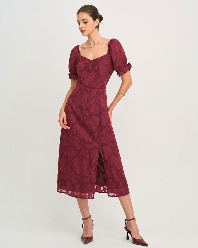 Women's Woven Polyester Midi Dresses Dresses - RIHOAS